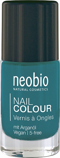 Neobio Лак для ногтей №09 5-FREE, с аргановым маслом. "Драгоценная бирюза"  